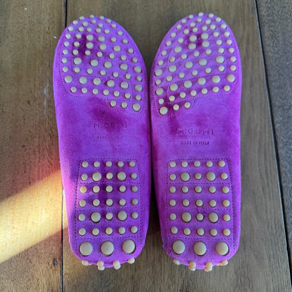 M. Gemi Felize Pink Suede Leather Slip-on Moccasins Flat Sz 38 Italian Handmade - Picture 12 of 16